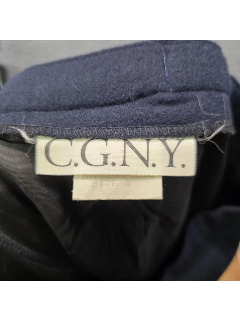 Vintage C.G.N.Y. Wool Pencil Skirt Size 6 Old Money Academia Quiet Luxury Preppy